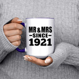 103rd Anniversary Mr & Mrs Since 1921 - 15oz Accent Mug Purple