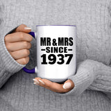 87th Anniversary Mr & Mrs Since 1937 - 15oz Accent Mug Purple