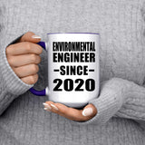 Environmental Engineer Since 2020 - 15oz Accent Mug Purple
