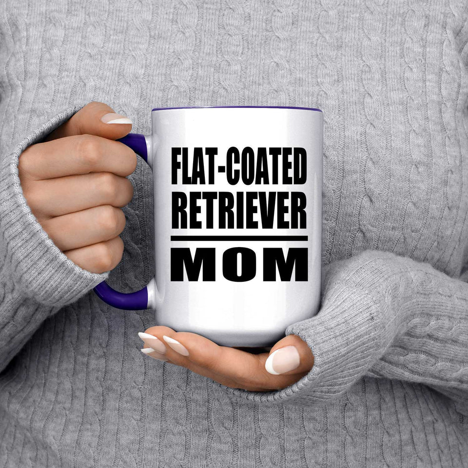Flat-Coated Retriever Mom - 15oz Accent Mug Purple