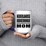 Nederlandse Kooikerhondje Mom - 15oz Accent Mug Purple