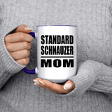 Standard Schnauzer Mom - 15oz Accent Mug Purple