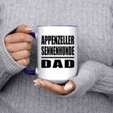 Appenzeller Sennenhunde Dad - 15oz Accent Mug Purple