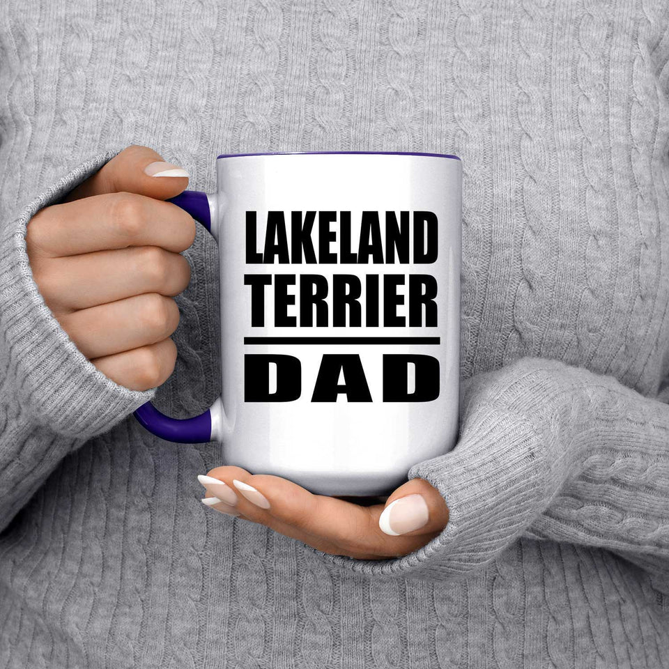 Lakeland Terrier Dad - 15oz Accent Mug Purple