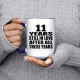 11th Anniversary 11 Years Still In Love After These Years - 15oz Accent Mug Purple