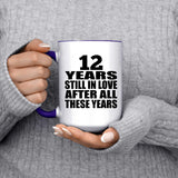 12th Anniversary 12 Years Still In Love After These Years - 15oz Accent Mug Purple