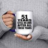 51st Anniversary 51 Years Still In Love After These Years - 15oz Accent Mug Purple