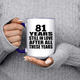 81st Anniversary 81 Years Still In Love After These Years - 15oz Accent Mug Purple