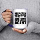 Keep Calm and Trust The Real Estate Agent - 15oz Accent Mug Purple