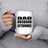 Dad Husband Astronomer - 15oz Accent Mug Purple