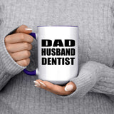 Dad Husband Dentist - 15oz Accent Mug Purple