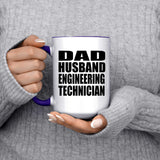 Dad Husband Engineering Technician - 15oz Accent Mug Purple