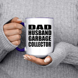 Dad Husband Garbage Collector - 15oz Accent Mug Purple