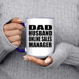 Dad Husband Online Sales Manager - 15oz Accent Mug Purple