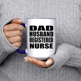 Dad Husband Registered Nurse - 15oz Accent Mug Purple