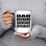 Dad Husband Skincare Specialist - 15oz Accent Mug Purple