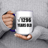 36th Birthday Square Root of 1296 Years Old - 15oz Accent Mug Purple