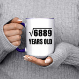 83rd Birthday Square Root of 6889 Years Old - 15oz Accent Mug Purple