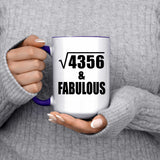 66th Birthday Square Root of 4356 & Fabulous - 15oz Accent Mug Purple