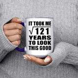 11th Birthday Took Square Root of 121 Years To Look Good - 15oz Accent Mug Purple