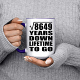 93rd Anniversary Square Root of 8649 Years Lifetime To Go - 15oz Accent Mug Purple
