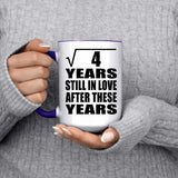 2nd Anniversary Square Root of 4 Years Still In Love - 15oz Accent Mug Purple