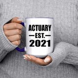 Actuary Established EST. 2021 - 15oz Accent Mug Purple