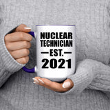 Nuclear Technician Established EST. 2021 - 15oz Accent Mug Purple