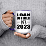 Loan Officer Established EST. 2023 - 15oz Accent Mug Purple