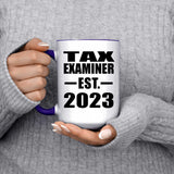 Tax Examiner Established EST. 2023 - 15oz Accent Mug Purple