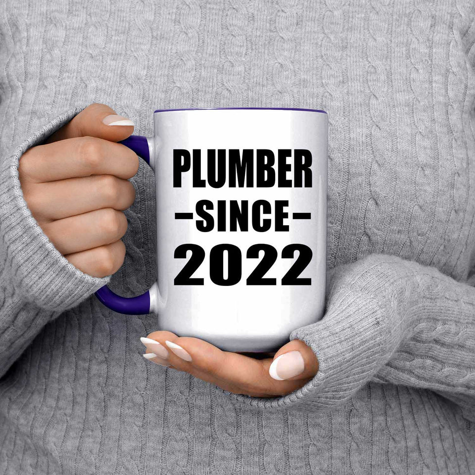 Plumber Since 2022 - 15oz Accent Mug Purple