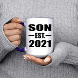Son Established EST. 2021 - 15oz Accent Mug Purple