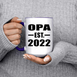 Opa Established EST. 2022 - 15oz Accent Mug Purple