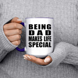 Being Dad Makes Life Special - 15oz Accent Mug Purple