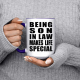 Being Son In Law Makes Life Special - 15oz Accent Mug Purple