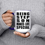 Being Step Son Makes Life Special - 15oz Accent Mug Purple