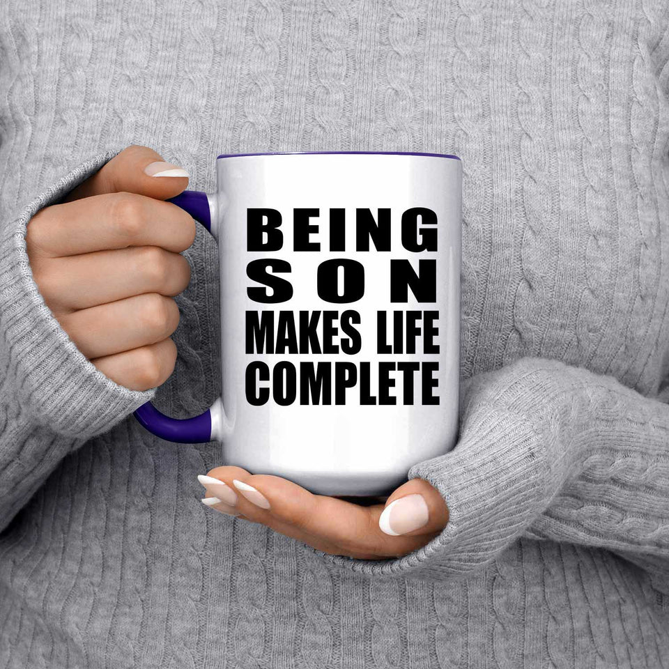 Being Son Makes Life Complete - 15oz Accent Mug Purple