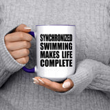 Synchronized Swimming Makes Life Complete - 15oz Accent Mug Purple