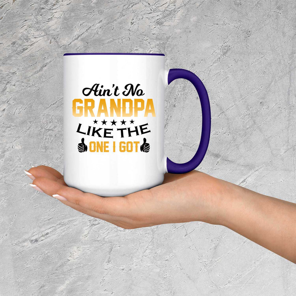 Ain't No Grandpa Like The One I Got - 15oz Accent Mug Purple