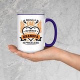 Being A Dad Is Great But Being A Grandpa is Priceless - 15oz Accent Mug Purple