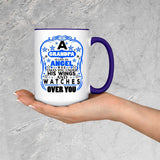 Grandpa Is An Angel Takes You Under His Wings - 15oz Accent Mug Purple