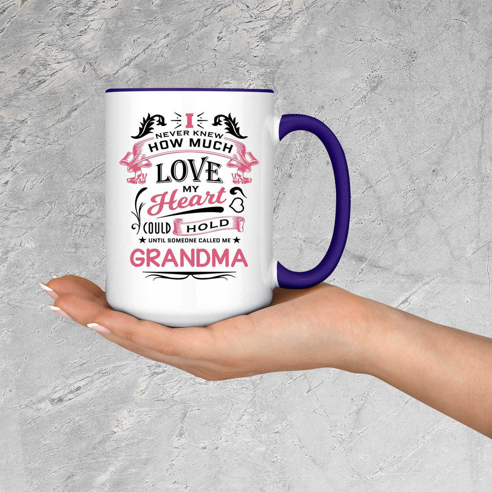 How Much Love Could Hold Until Called Me Grandma - 15oz Accent Mug Purple