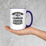I Am Not Rich & Famous, But I Have Invaluable Grandchildren - 15oz Accent Mug Purple