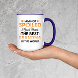 I Am Not Spoiled I Just Have The Best Grandma In The World - 15oz Accent Mug Purple
