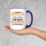 I Am Not Spoiled I Just Have The Best Grandpa In The World - 15oz Accent Mug Purple