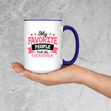 My Favorite People Call Me Grandma - 15oz Accent Mug Purple