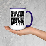 Parole Officer By Day World's Best Mom By Night - 15oz Accent Mug Purple