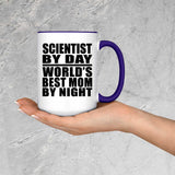 Scientist By Day World's Best Mom By Night - 15oz Accent Mug Purple