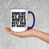 Insurance Agent By Day World's Best Dad By Night - 15oz Accent Mug Purple