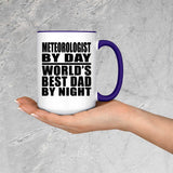 Meteorologist By Day World's Best Dad By Night - 15oz Accent Mug Purple